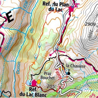 Carte lacs de Bellecombe